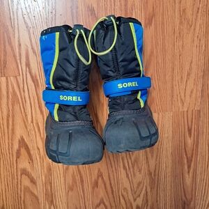 Sorel Kids' Blue and Black Winter Boots US 2